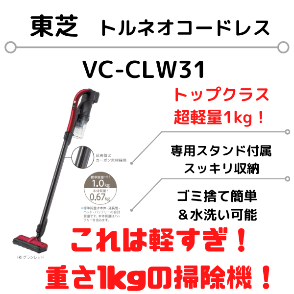 舗 TOSHIBA 東芝 トルネオ コードレス VC-CLW31